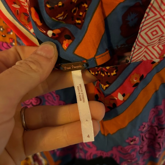 Free People • Maritzah One Piece jumpsuit culotte wide leg romper patchwork boho - Picture 5 of 5